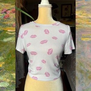 Lipstick Print Comfy Shirt